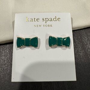Kate Spade Green Bow Earrings
